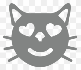 Smiling Face With Heart - Shaped Eyes Id 1264 Emojicouk Cat Emoji Heart Eyes Black And White,Heart Eyes Emoji