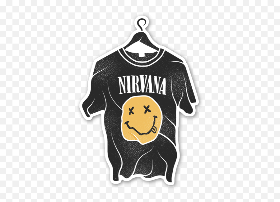 Die Cut Nirvana Tee U2013 Stickerapp Shop Emoji,Emoticon Tattoos Hyuna
