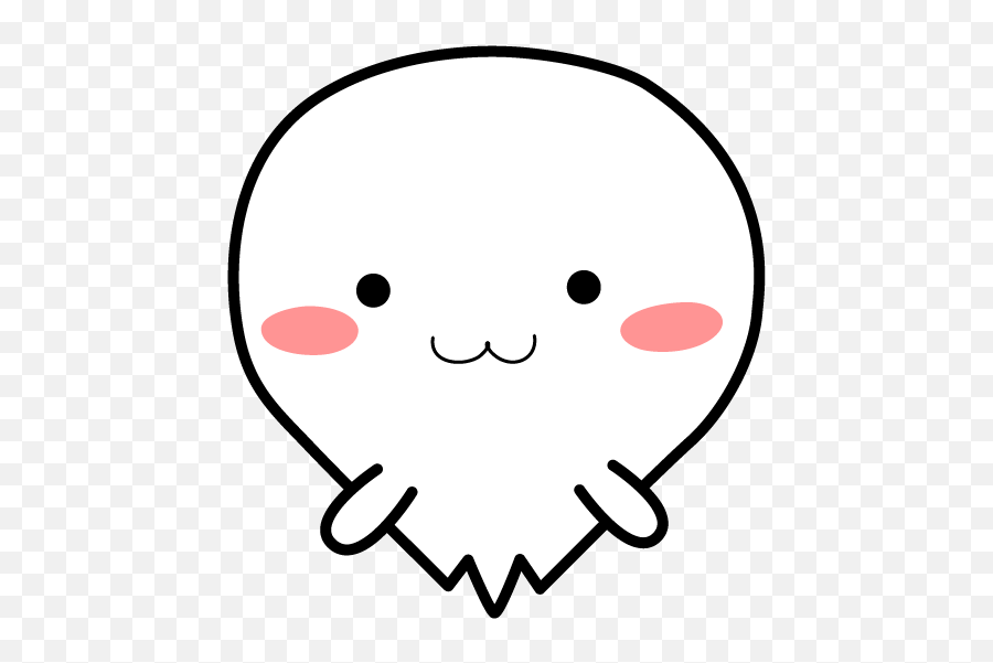 Cute Kawaii Ghost By Nicolas Hung Emoji,Ghost Bc Emoji Transparent
