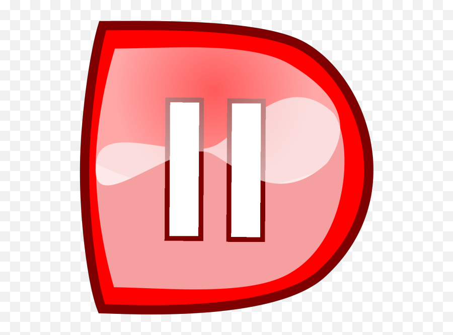 Red Pause Button Png Svg Clip Art For Web - Download Clip Emoji,Simbol Emoticon Paus