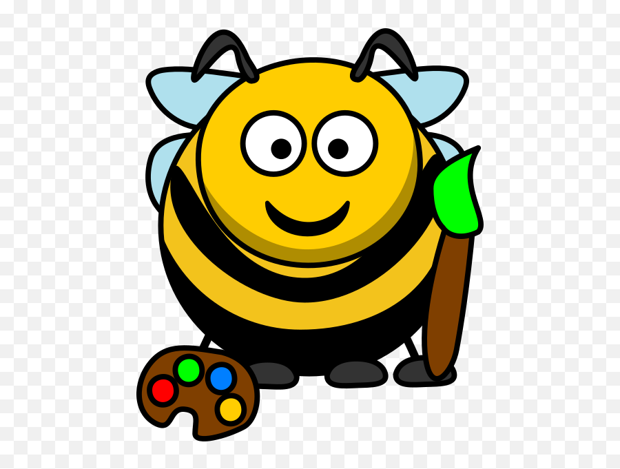 Painter Bee Clip Art At Clkercom - Vector Clip Art Online Emoji,Painting Emoticons