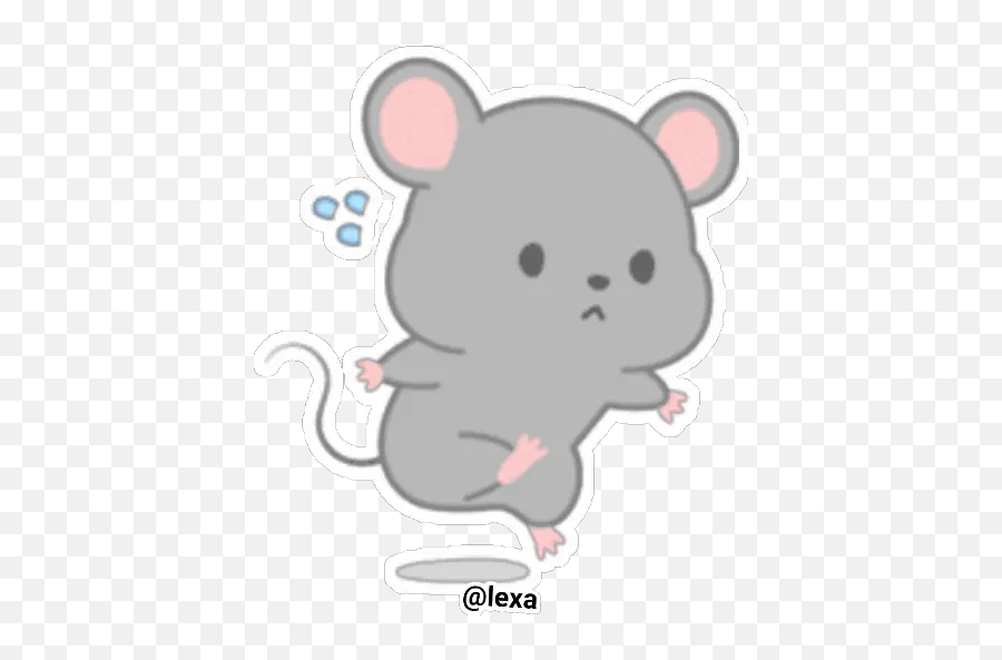 Sticker Maker - Ratón Grey Emoji,White Rat Emojie