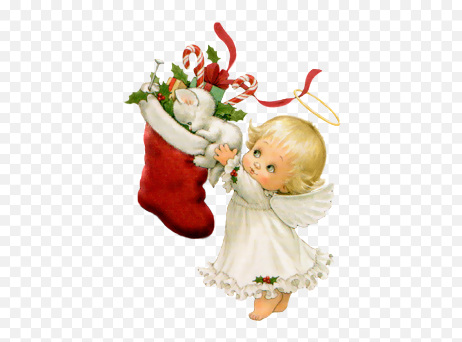 Stockings Sticker Challenge - Cute Angel Merry Christmas Emoji,Emoji Stockings