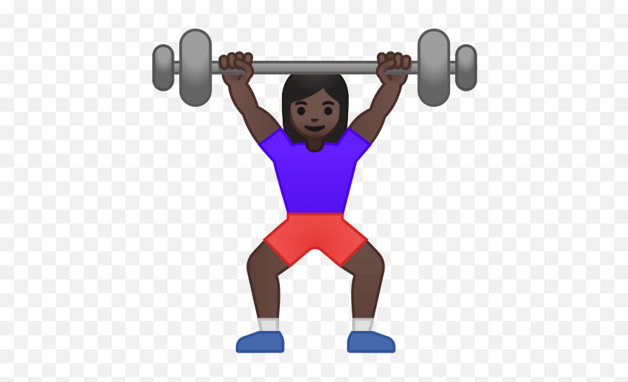 U200d Woman Lifting Weights Emoji With Dark Skin Tone - Woman Lifting Weights Emoji,Goal Light Emoji