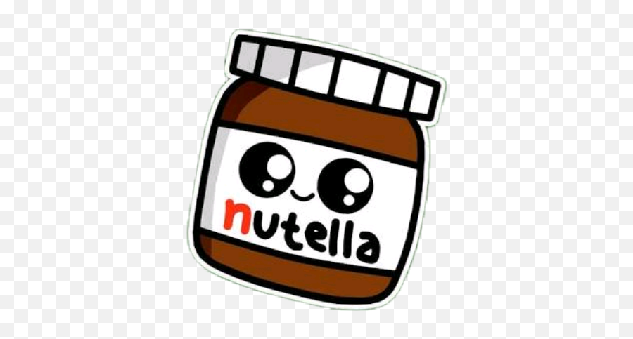 Sticker - Kawaii Nutella Png Emoji,7u7 Emoji
