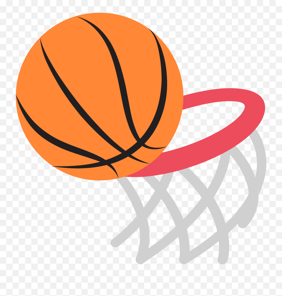 Basketball Emoji Back - Basketball And Hoop Svg,School Emoji