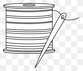 Black And White Cartoon Sewing String - Thread Coloring Emoji,Needle And Thread Emoji