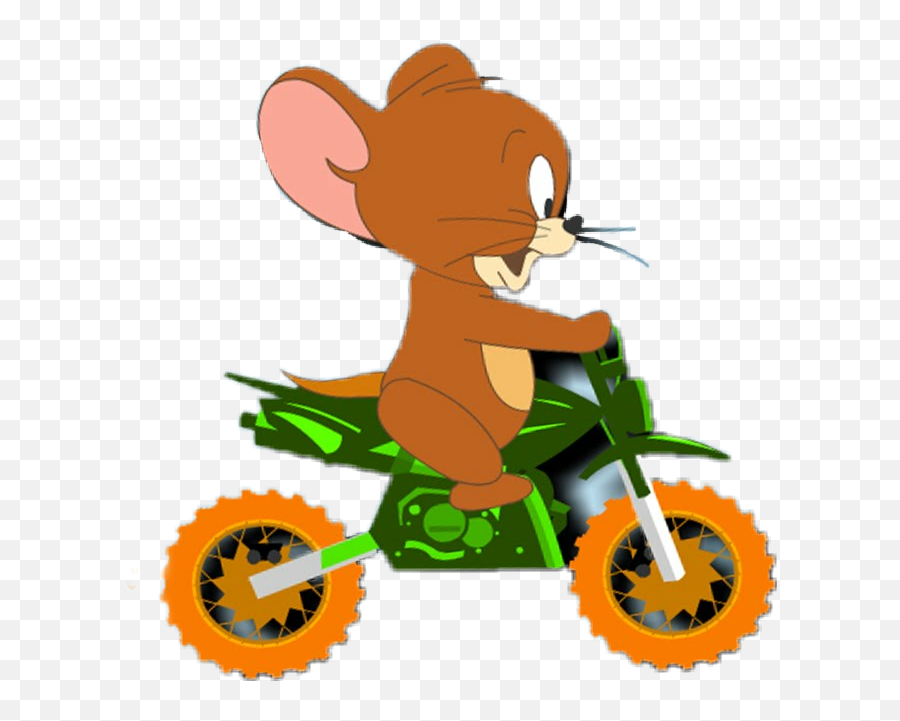 Scmotorcycle Motorcycle Jerry Sticker By Charlotte - Mouse Riding A Motorcycle Emoji,Biker Emoji