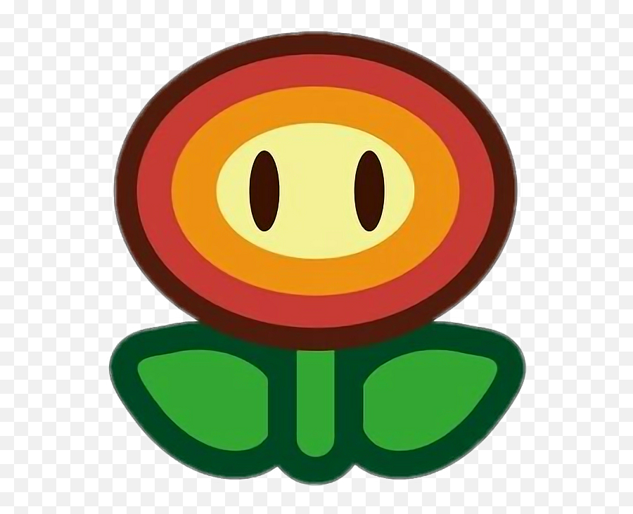 Cute Kawaii Flower Fire Sticker - Paper Mario Sticker Star Fire Flower Emoji,Raven Emoticon