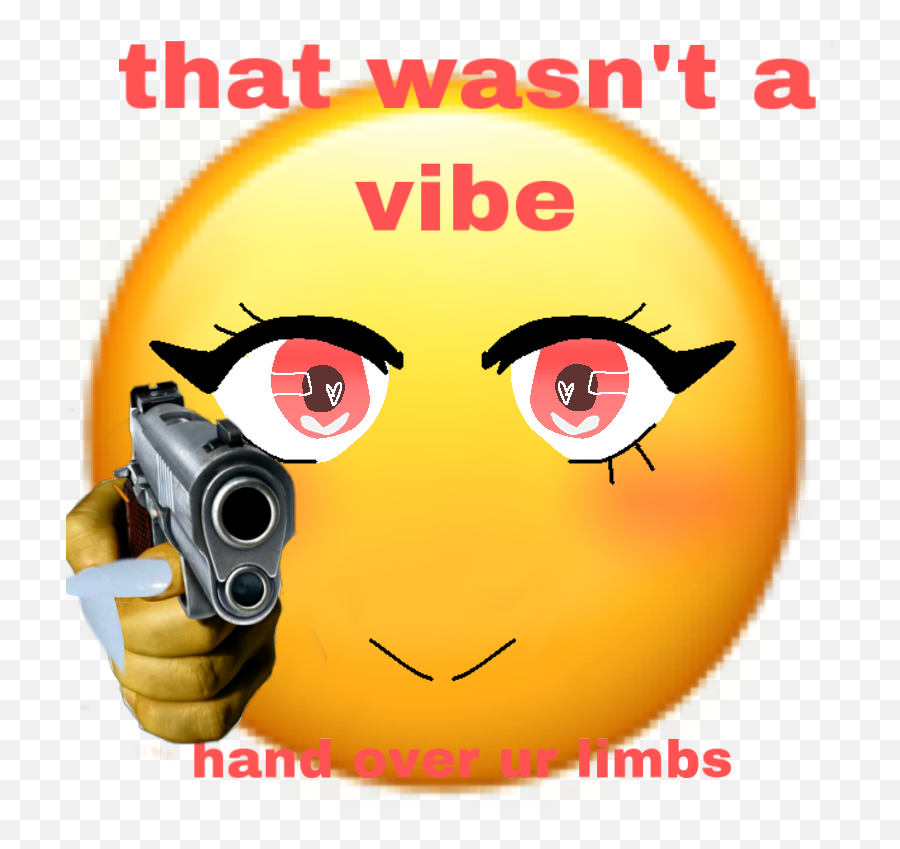 Cursed Emoji Sticker By Aquaraspberriez - Cursed Emoji Gun,Gun Emojis