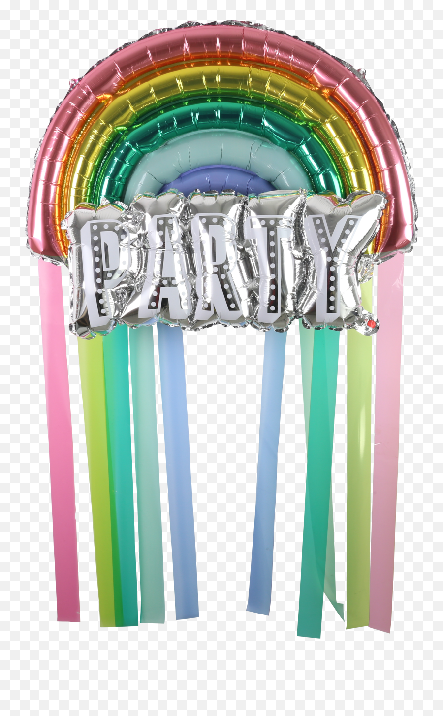 Large Foil Rainbow Balloon With Streamers 315in X 165in - Walmartcom Party Supply Emoji,12 Rainbow Emoji Bounce Balls Birthday Cool Party