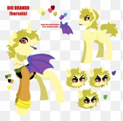 Nootaz Oc Dio Brando - Mlp Jojo Bizarre Adventure Ref Sheets Emoji,Jojos Bizarre Adventure Part 8 Emotion