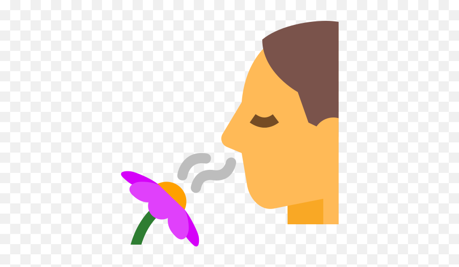 Smelling A Flower Icon - Smell Flower Icon Emoji,Smell The Coffee Emoji