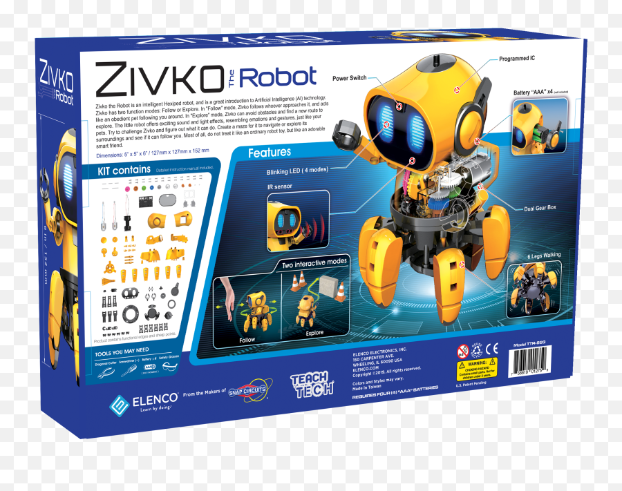 Zivko The Intelligent Robot Kit - Teach Tech Zivko The Robot Emoji,Robots With Emotions