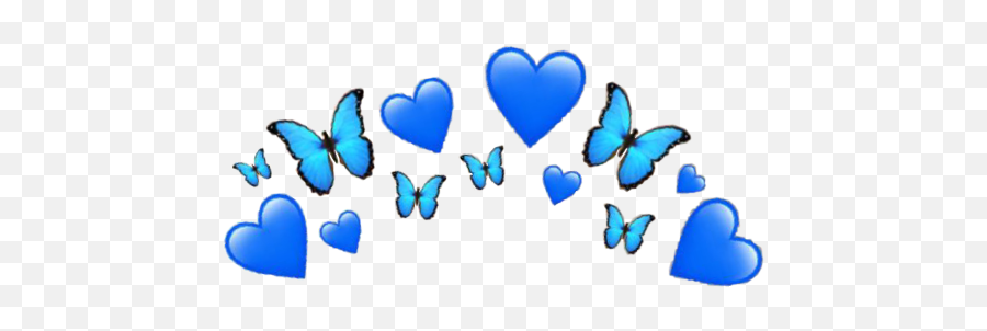 Tiara Princess Qween Yellow Sticker - Blue Hearts And Butterfly Emoji,Qween Emoji