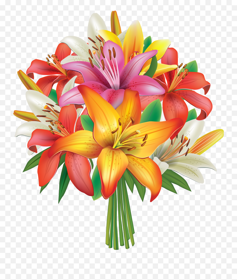 Free Flower Bouquet Transparent Background Download Free - Bouquet Of Flowers Vector Png Emoji,Bouget Emoji Gid