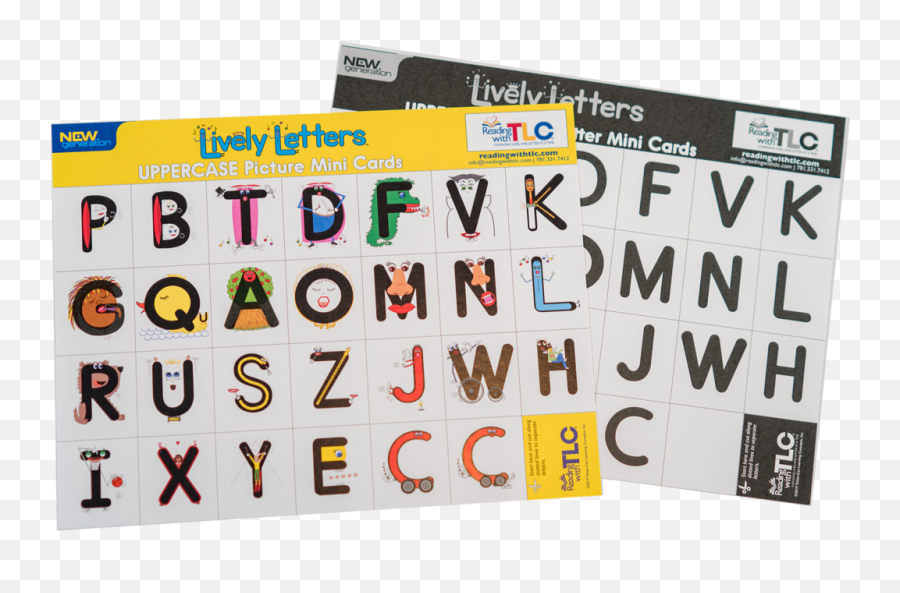 New Generation Lively Letters Uppercase Picture And Plain Letter Mini Card Sets - Dot Emoji,Emotions With The Letter V In Them