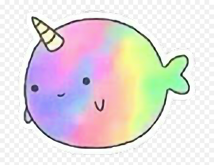 Download Unicorn Tumblr Whale Rainbow - Cute Character Transparent Background Emoji,Rainbow Emoji