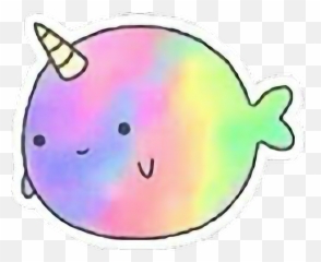 Download Unicorn Tumblr Whale Rainbow - Cute Character Transparent Background Emoji,Rainbow Emoji