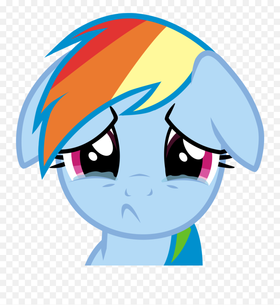 Baby Crying Cartoon Drawing - Sad Mlp Rainbow Dash Emoji,Anime Crying Emotion