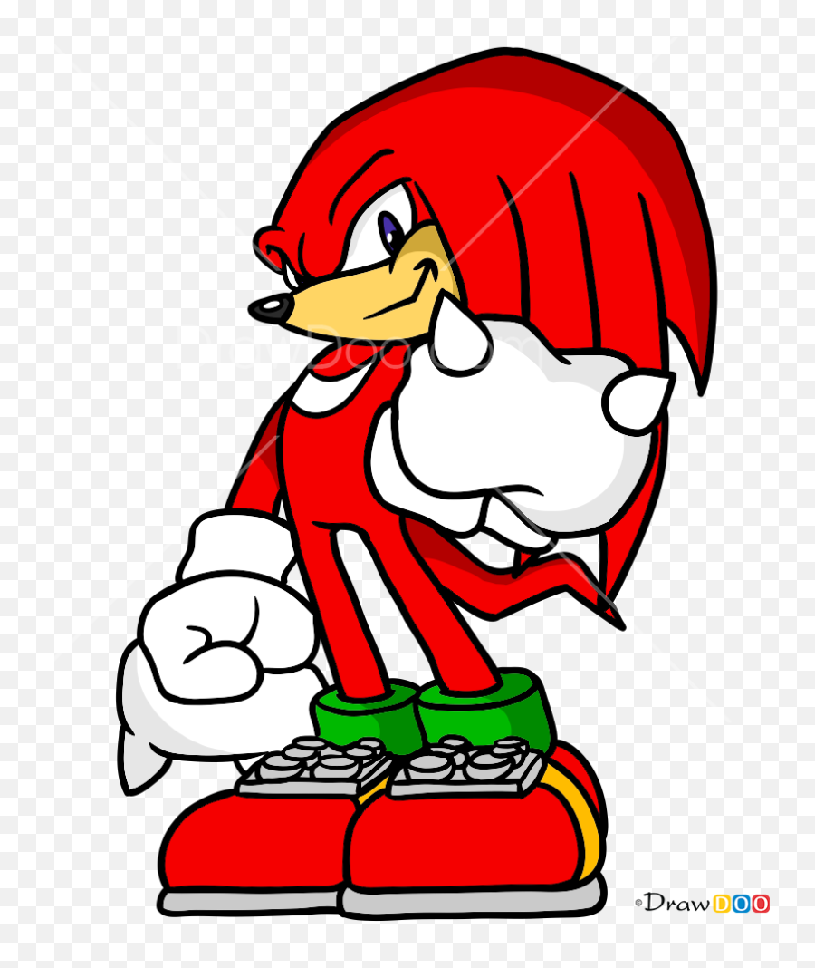 How To Draw Knuckles The Echidna Sonic - Knuckles The Echidna Emoji,Knuckles Emoji