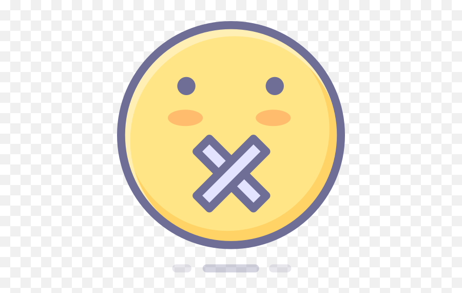 Emoji Emoticon Face Say Shut Up Smiley Free Icon Of - Add Subtract Divide Multiply,Symbol Emoji