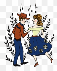 Square Dancing At The Senior Center - Square Dance Clipart Transparent Emoji,Dancing & Singing Emoticon