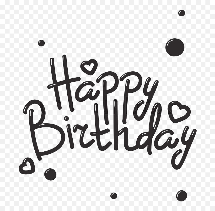Happy Birthday Text Png Image Png Svg - Happy Birthday Png Text Black Emoji,Happy Birthday Emoji Texting