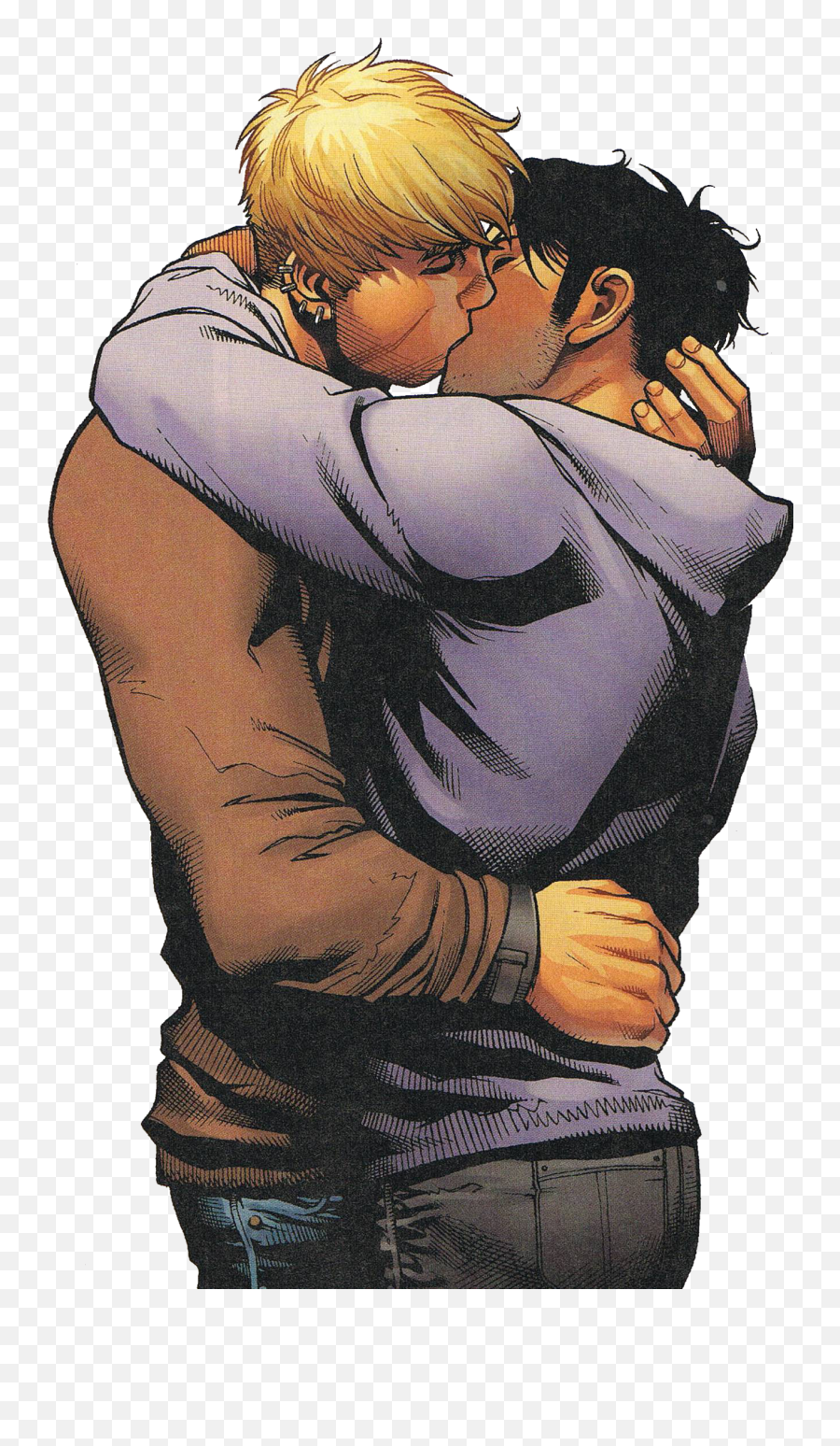 Cassie Lang And Iron Lad Hd Png - Billy And Teddy Marvel Emoji,Couple Kissing Emoji
