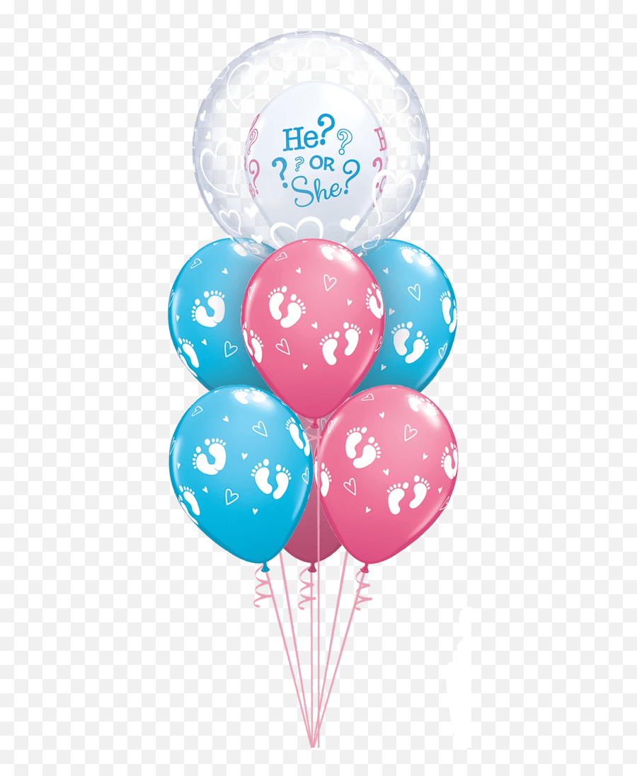 Double Deco Bubble With Balloons Inside - Party Emoji,Justice Emoji Party Supplies