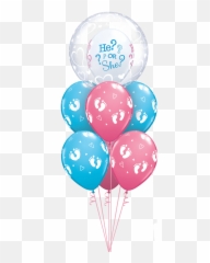 Double Deco Bubble With Balloons Inside - Party Emoji,Justice Emoji Party Supplies