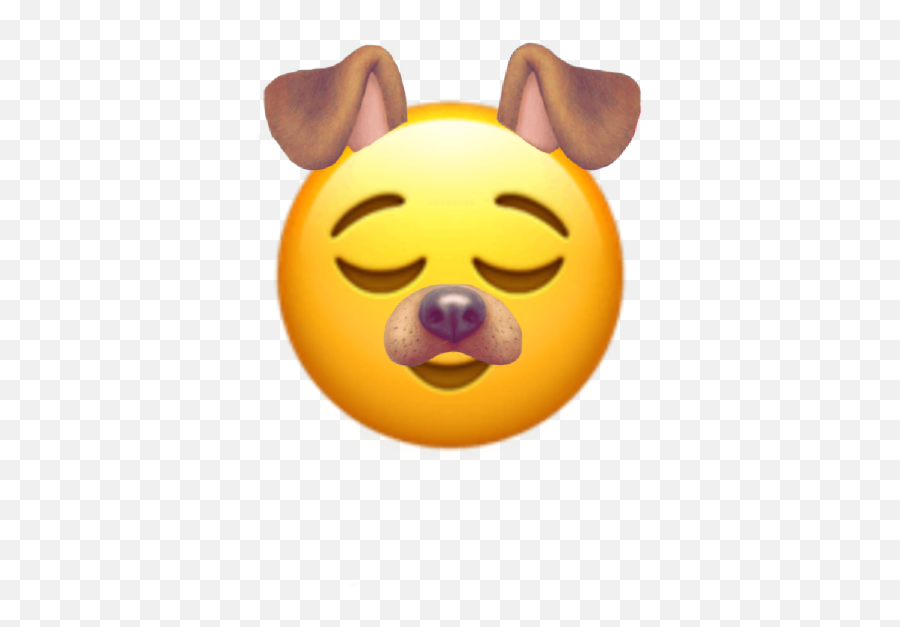 Emoji Sticker By Jula Malinowska - Happy,Dog Text Emoticon