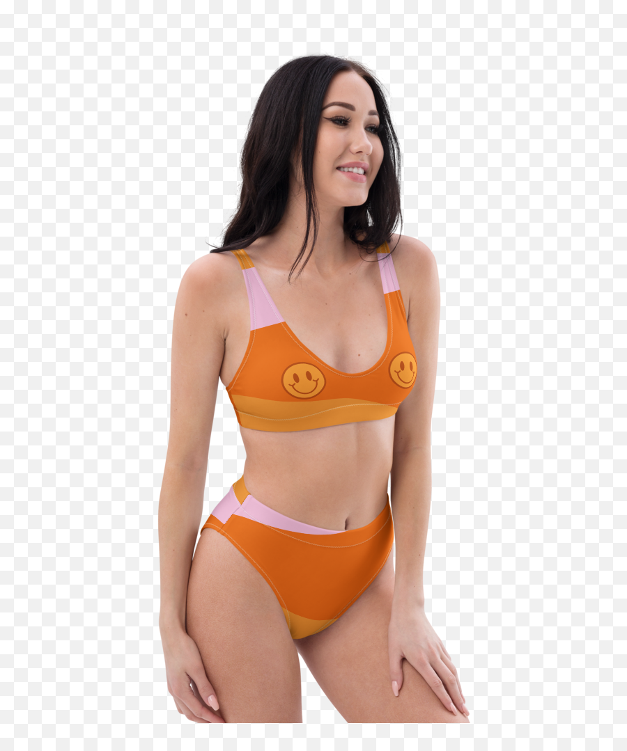 Retro Smiley Boob High - Bikini De Ladybug Emoji,Bikini Emoticons