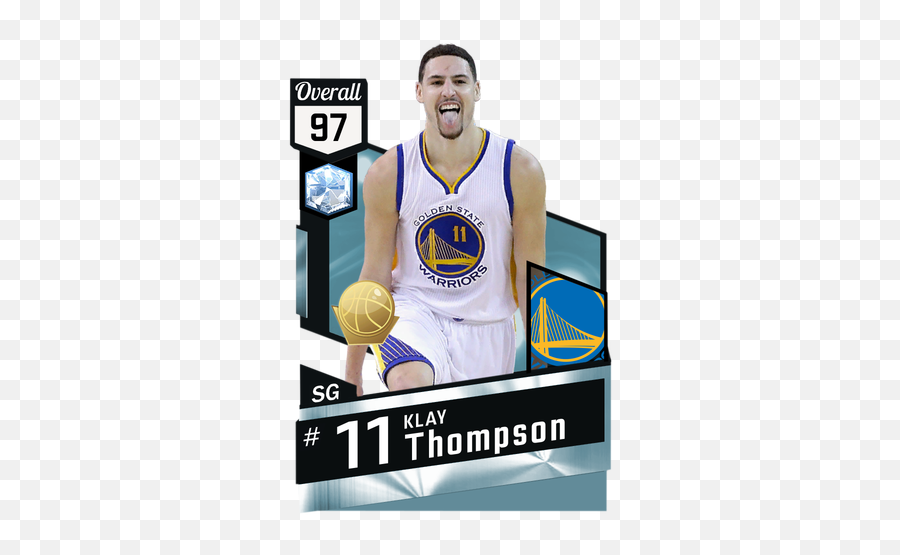 Klay Thompson - Nba 2k Card Stephen Curry Emoji,Klay Thompson Don't Show A Great Deal Of Emotion