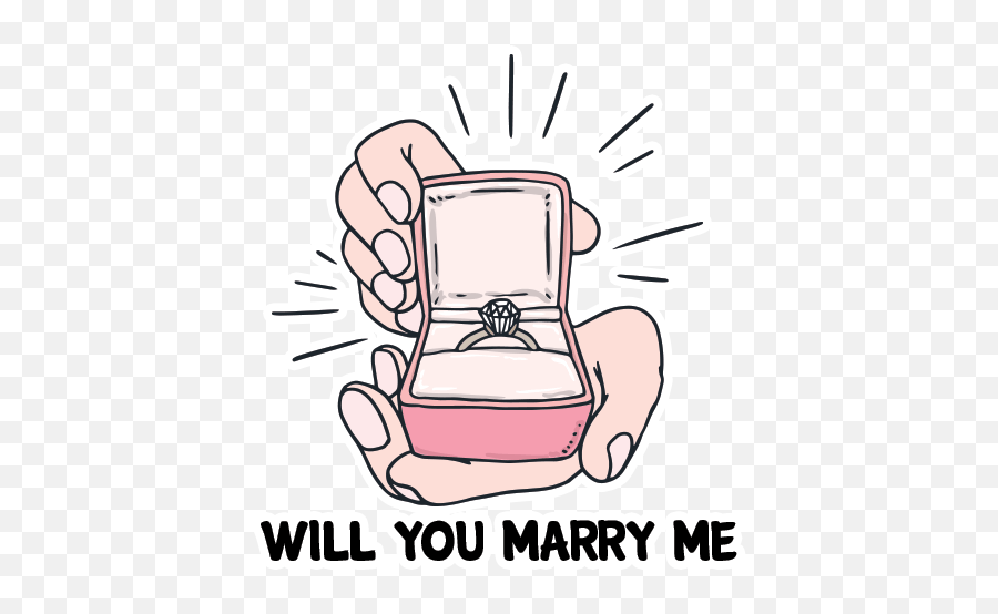 Propose Couple By Marcossoft - Sticker Maker For Whatsapp Emoji,Emojis For Will You Marry Me
