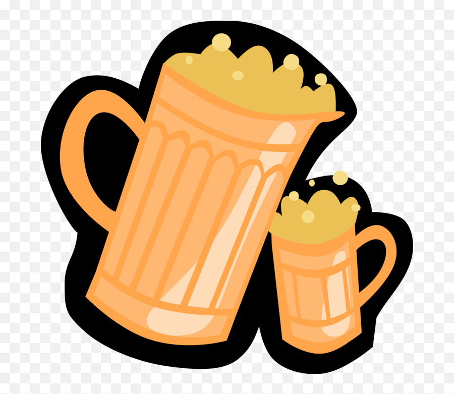 Vector Illustration Of Beer Steins With Ale Beer Mug Clipart - Serveware Emoji,Find The Emoji Answers Oktoberfest