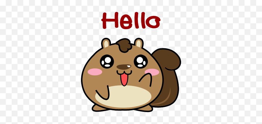 Game Obesity Mei - Squirrel Animal Emoji Gif Gif Hello Emoji,Hello Emojis