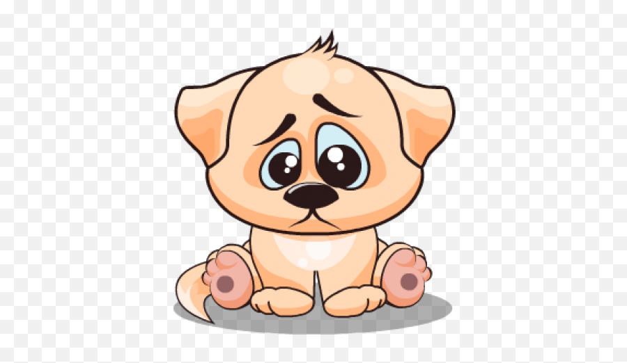 Download Sad Puppy Cartoon - Cartoon Puppy Sad Transparent Background Emoji,Sad Puppy Emoji