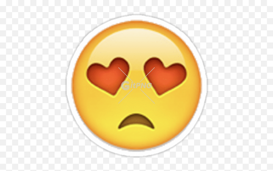 Sad Heart Eyed Stickers - Smiling Face With Heart Eyes Emoji,Sad Eyes Emoji