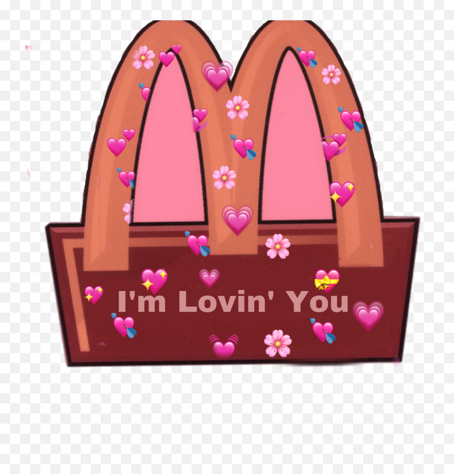 Hearts Ily Mcdonalds Sticker - Girly Emoji,Mcdonalds Emoji 9