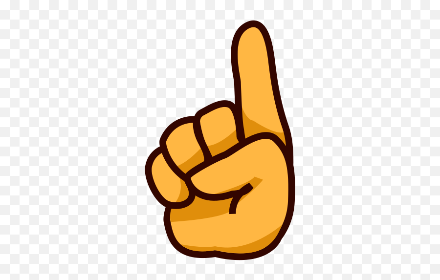 Hand Emoji Clipart Sticker - Finger Pointing Up Emoji Finger Point Up Cartoon,Hand Emoji