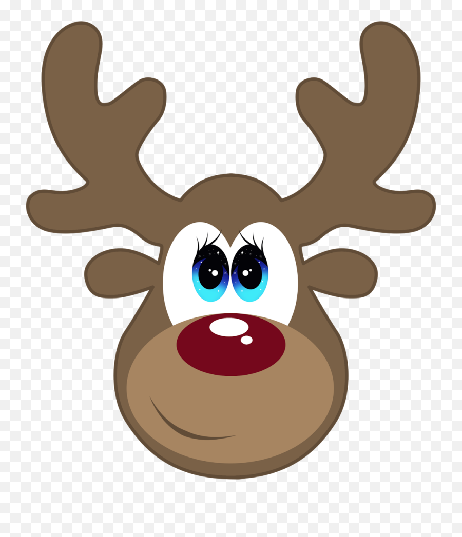 Krikart Imágenes Libres De Derecho De Autor Dibujo Reno - Clipart Reindeer Head Emoji,Bote De Basura Emoticon