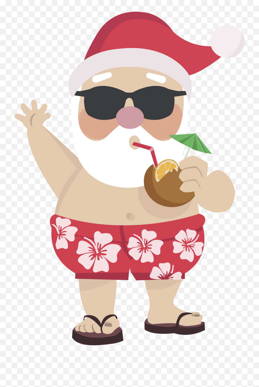 Wearing Claus Santa Pants Png Download - Santa Claus En Shorts Emoji,Mrs Claus Emoticon