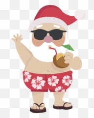 Wearing Claus Santa Pants Png Download - Santa Claus En Shorts Emoji,Mrs Claus Emoticon