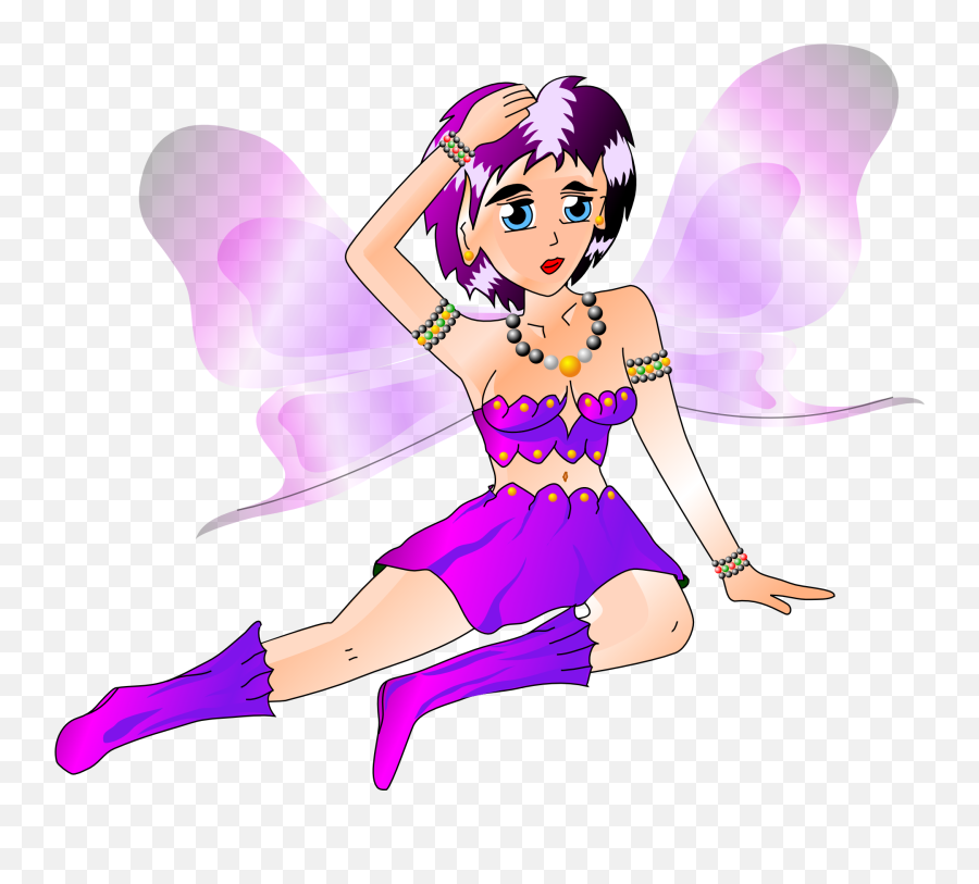 Drawing Of Elf Girl With Wings Emoji,Mythical Creatures Based On Emotions