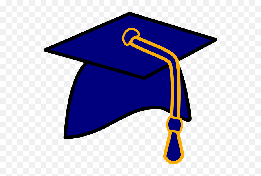 Graduation Hat Free Clip Art Of A Graduation Cap Clipart - Graduation Cap Clipart Blue Emoji,Graduation Emoji