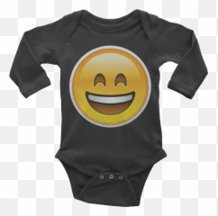 Emoji Baby Long Sleeve One Piece - Baby Onesies Goth,Praying Emoticon Facebook Status
