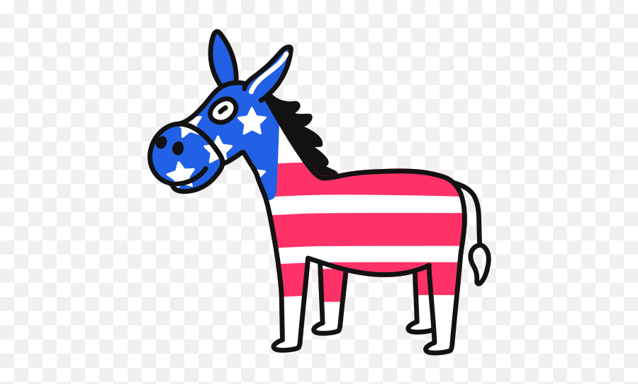 Democrat Donkey Free Icon Of Us - Animal Figure Emoji,Donkey Emoticon For Facebook