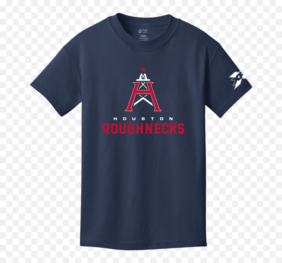 Houston Roughnecks - Gildan Metro Blue Emoji,Thunder Majestic Emoji T-shirt