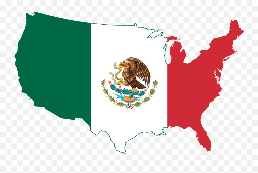 Mexican America - China Flag On Usa Map Emoji,Emojis Of Ireland And Us Flags